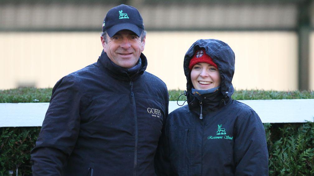 Delighted vendors, father and daughter Peter and Kate Molony, at Goffs