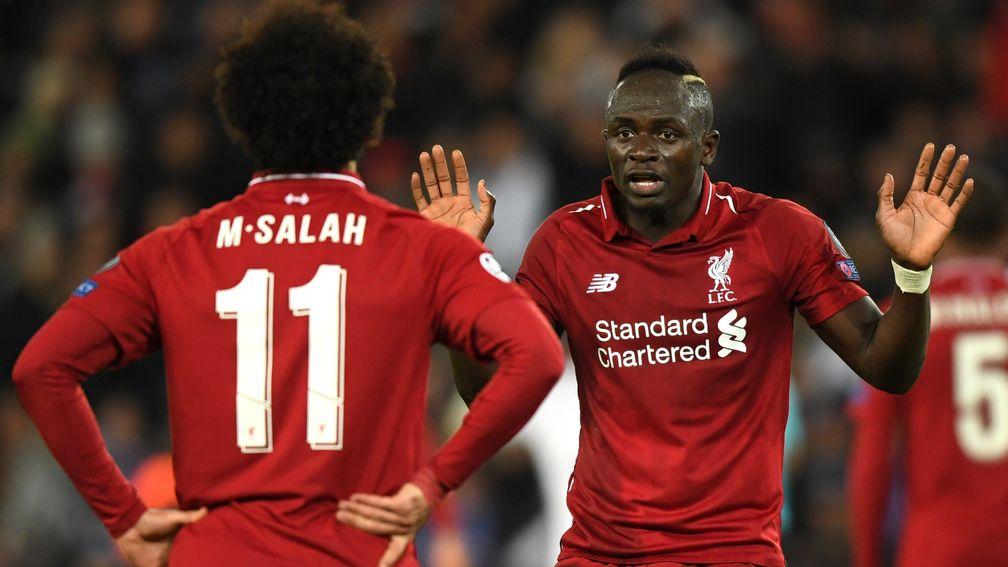Liverpool's Sadio Mane and Mohamed Salah