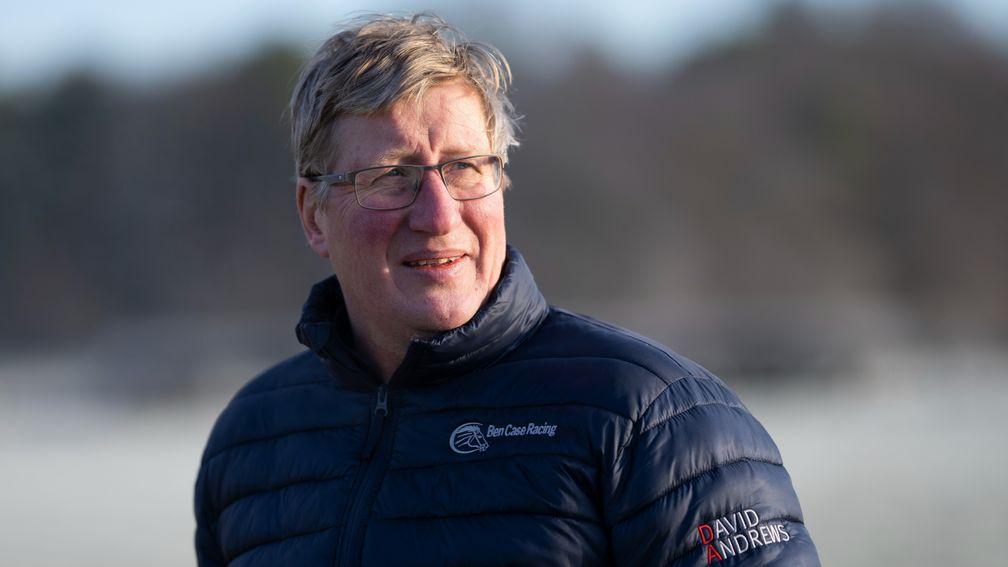 Trainer Ben Case on the gallops at his base in Edgcote, Banbury 18.1.22Pic: Edward Whitaker