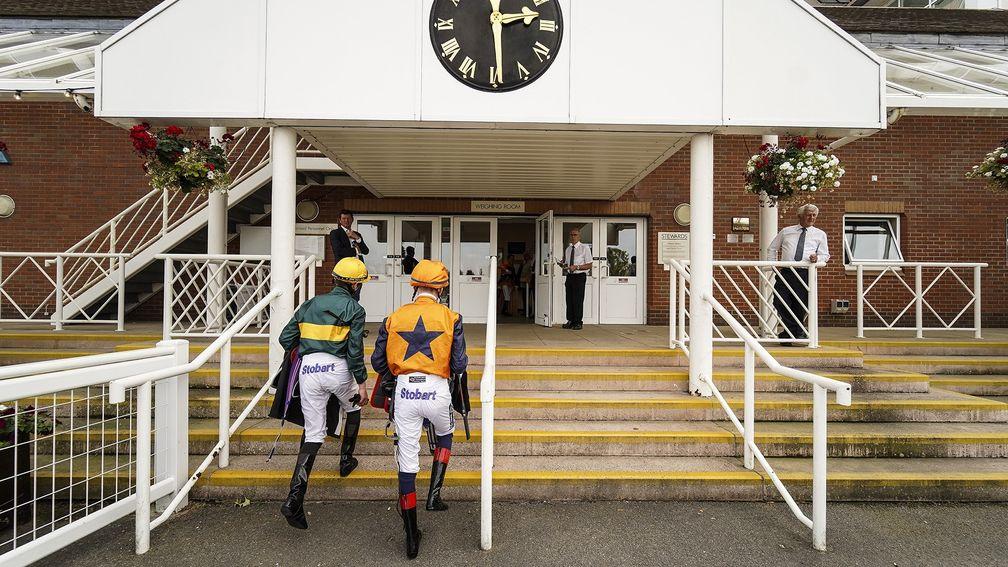 No-one will be able to enter the weighing room without evidence of a negative test from Wednesday