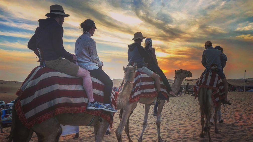 A camel ride was also part of the experiences in Dubai