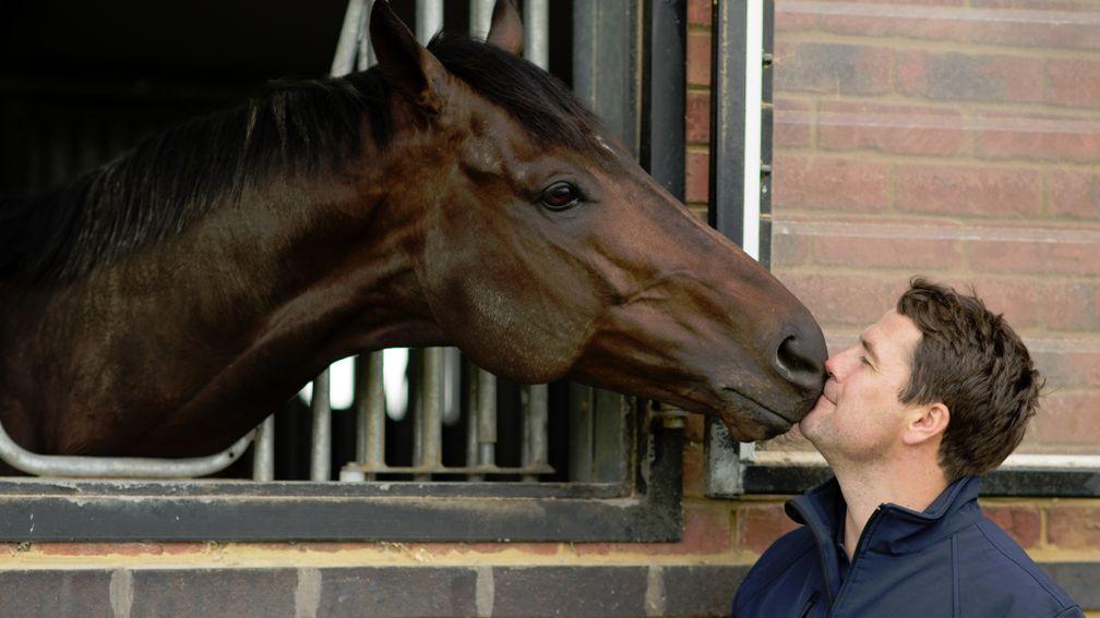 Michael Owen with his Royal Ascot and Irish St Leger hero Brown Panther, who he bred and owned