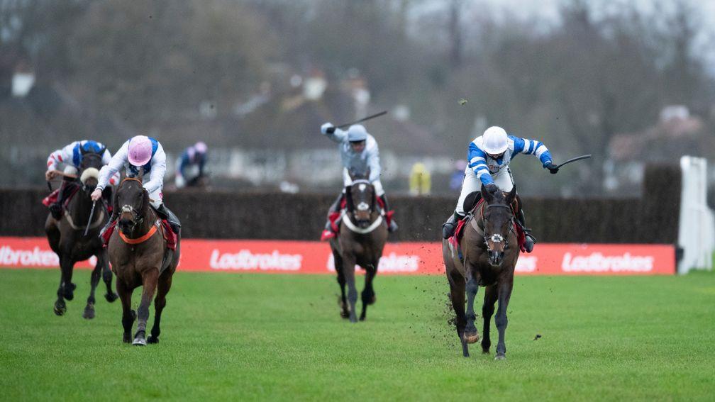 Frodon (Bryony Frost) wins the King George VI ChaseKempton 26.12.20 Pic: Edward Whitaker/Racing Post