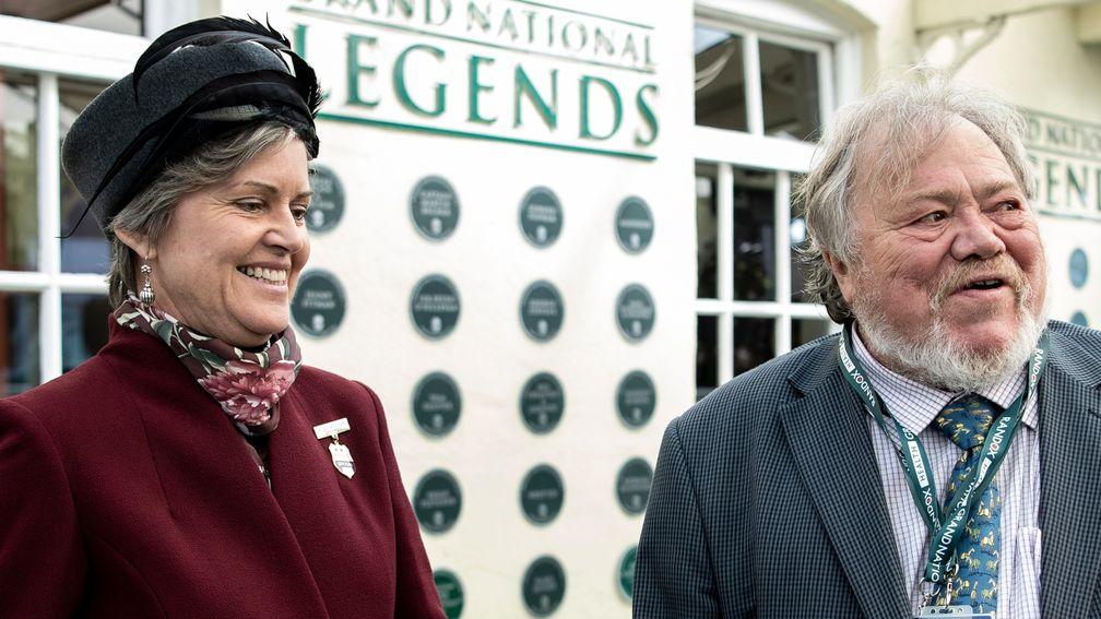 Nigel Payne on Grand National day last year with Aintree chairman Rose Paterson