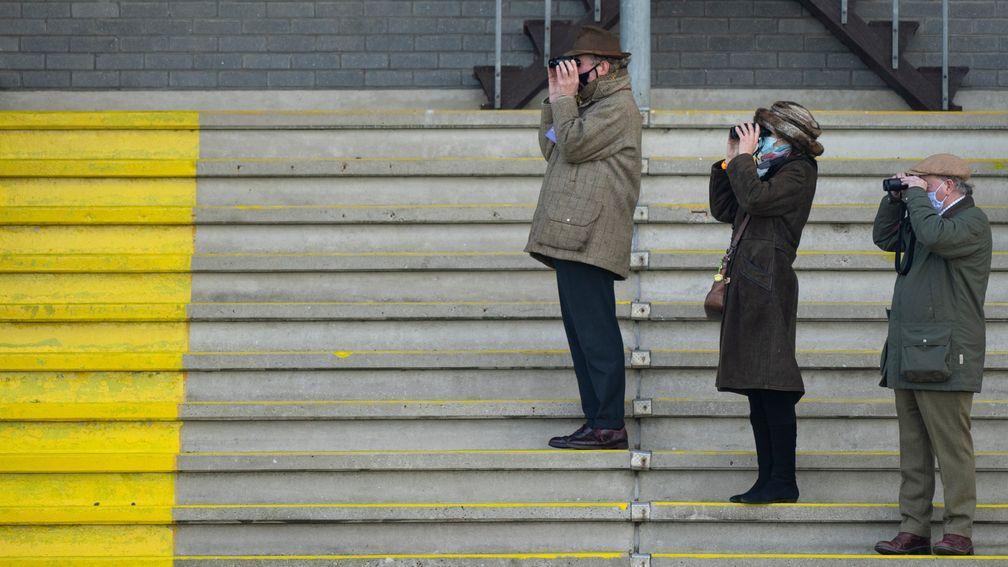 Owners watch on at Wincanton during a brief window in November
