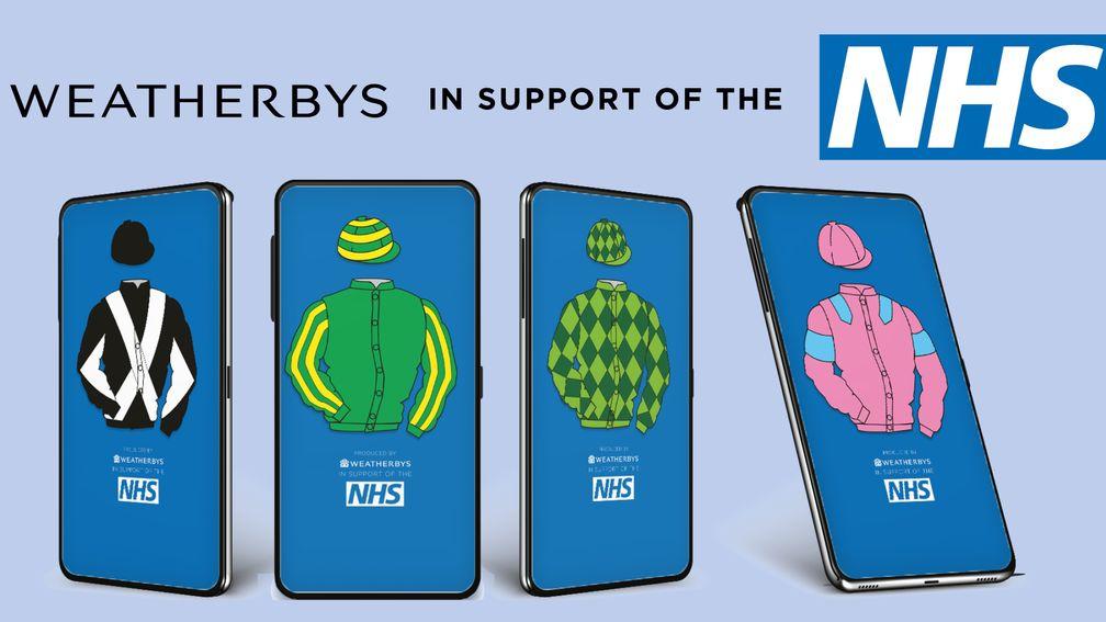 Owners and racing fans can donate to the NHS by buying a wallpaper or lock for their mobile phone that shows their own or favourite silks