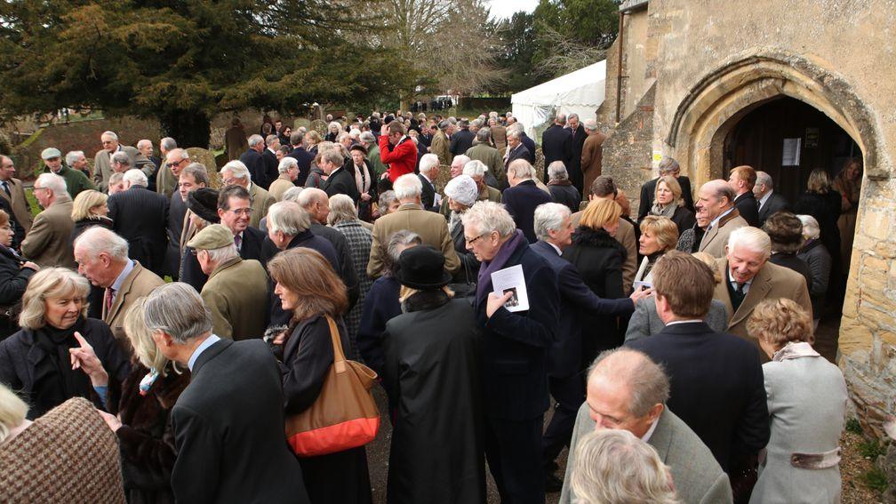 Standing room only: around 600 people attended the service