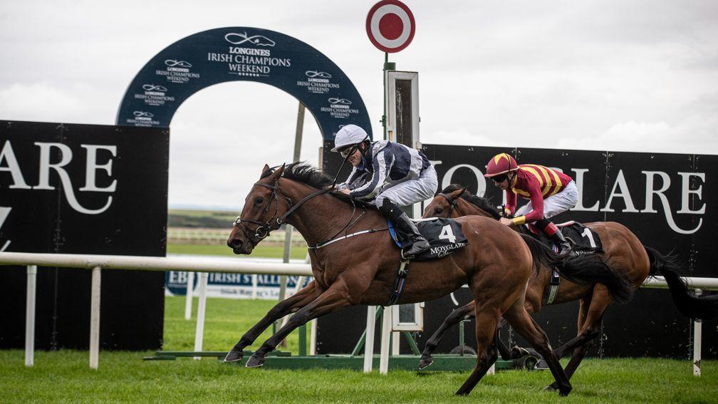 Discoveries: got the better of Agartha in the Moyglare Stud Stakes