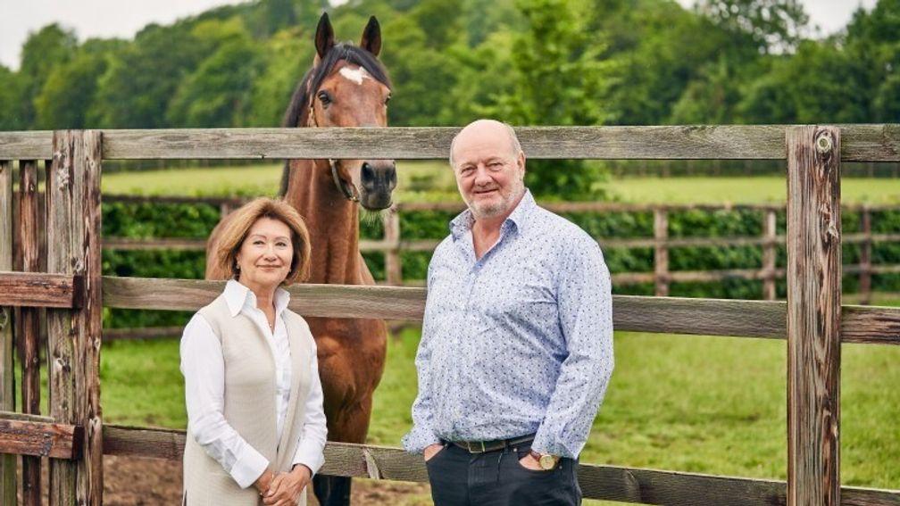 Nathaniel: sire of Lady Bowthorpe with Newsells Park Stud owners Graham and Marcela Smith-Bernal