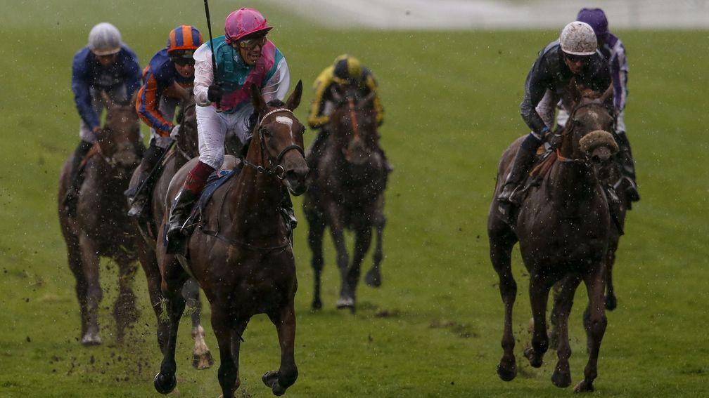 Ulysses (white cap) performs with credit behind the impressive Enable