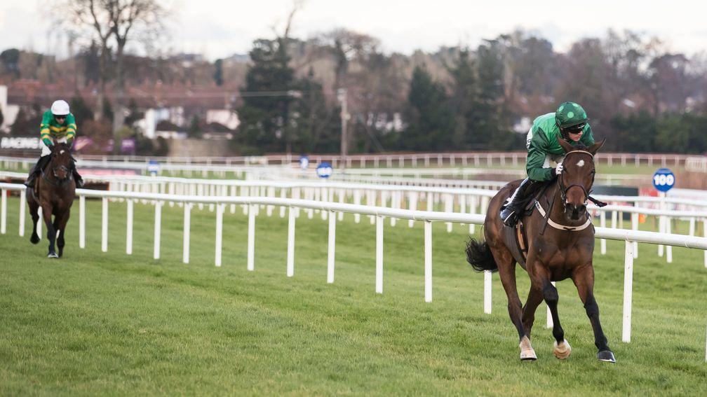 Footpad runs out an impressive winner of the Grade 1 Racing Post Novice Chase at Leopardstown
