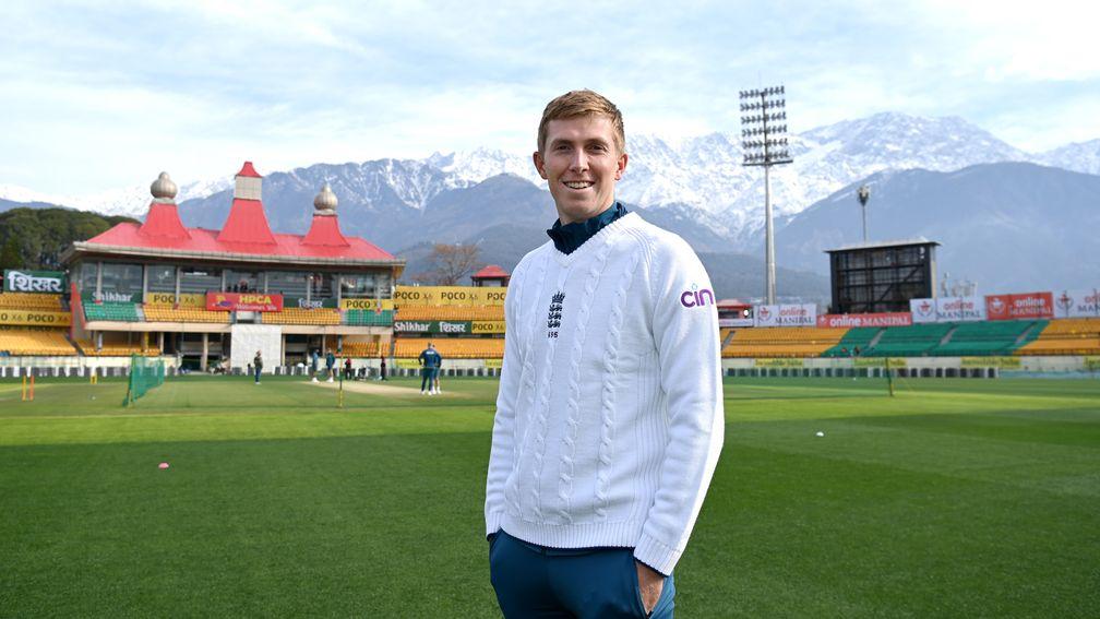 England opener Zak Crawley enjoys the scenery in Dharamsala