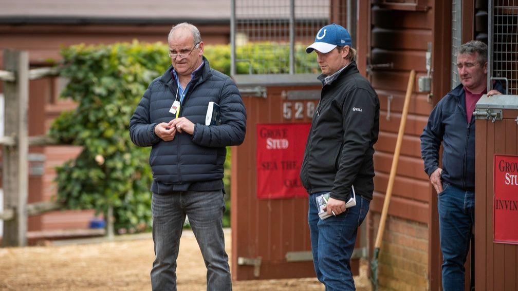 Brian Meehan (left) and Sam Sangster scouting for talent at Tattersalls