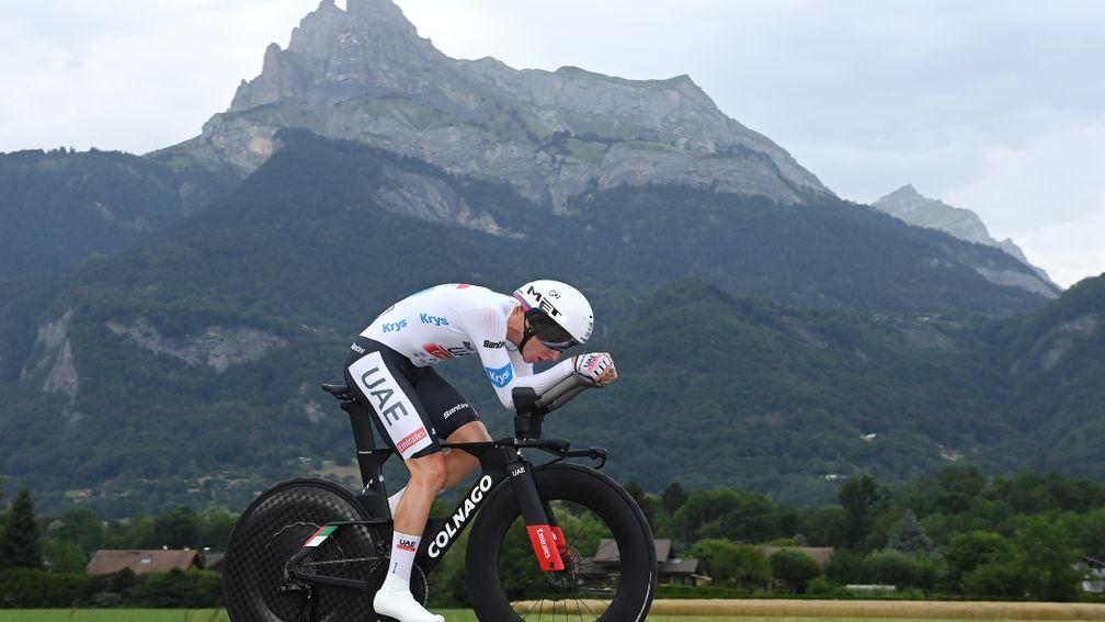 Tadej Pogacar has an outside chance of winning Friday's world championship time-trial