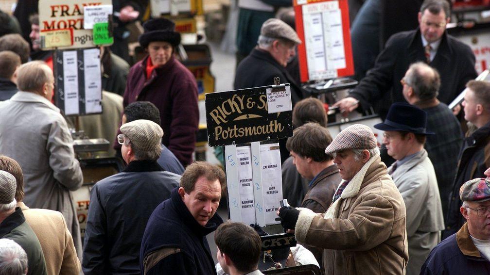 The betting ring at Cheltenham in 1998: the 'jungle' was the place to be and place to bet