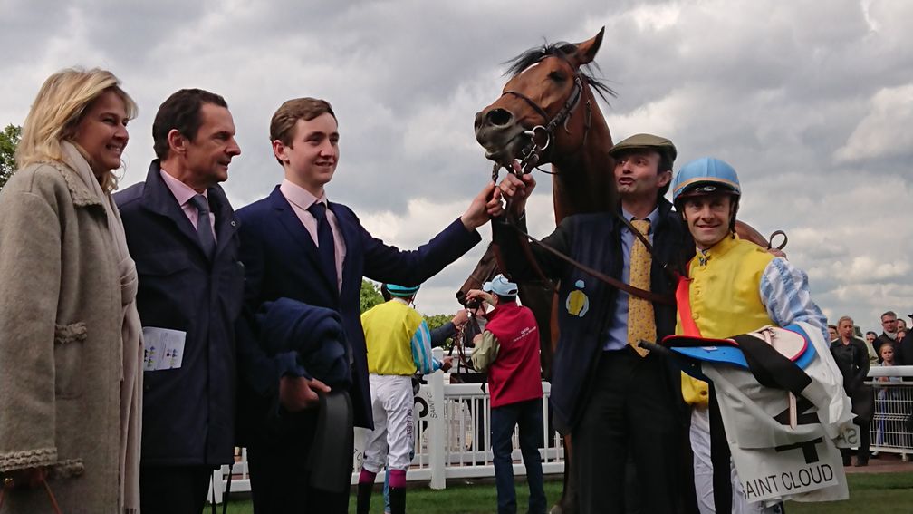 Trainer Carlos Laffon-Parias (second left) believes Recoletos underperformed at Ascot because of pre-race testing