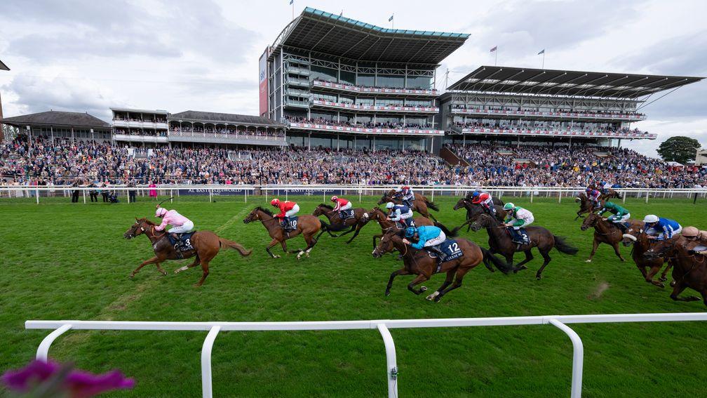 Live In The Dream cross the line in front of a huge crowd at York