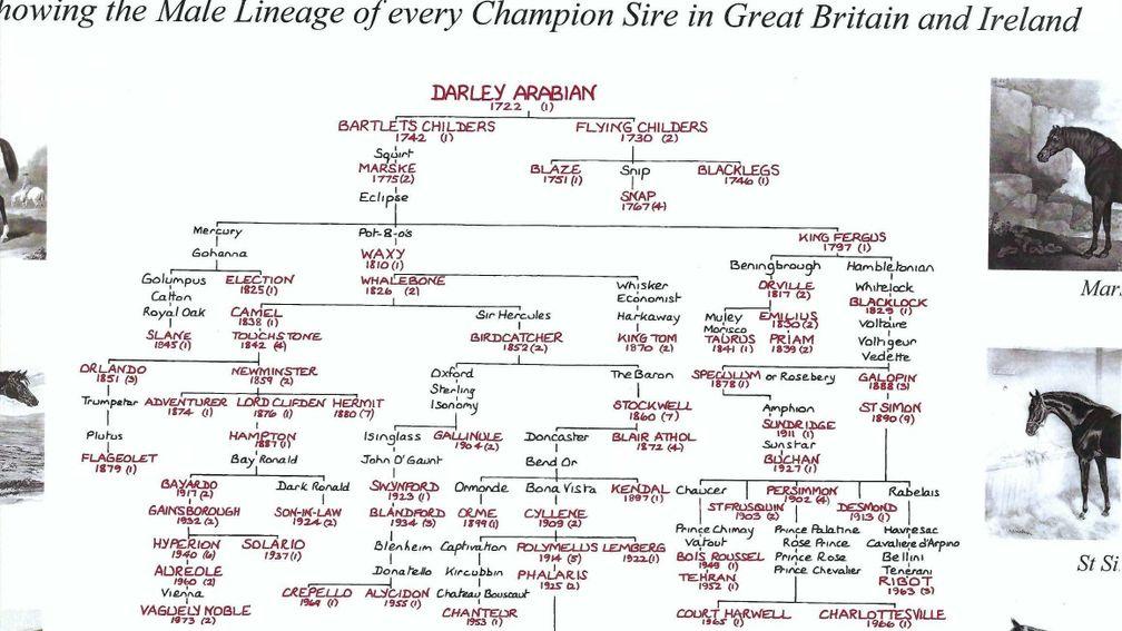An extract from Michael Church's Champion Sires Chart 1722-2021
