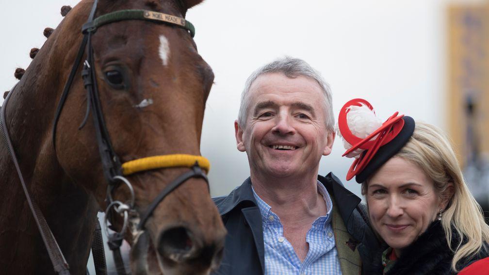 O'Leary with wife Anita after winning with Road To Respect at last year's Cheltenham Festival