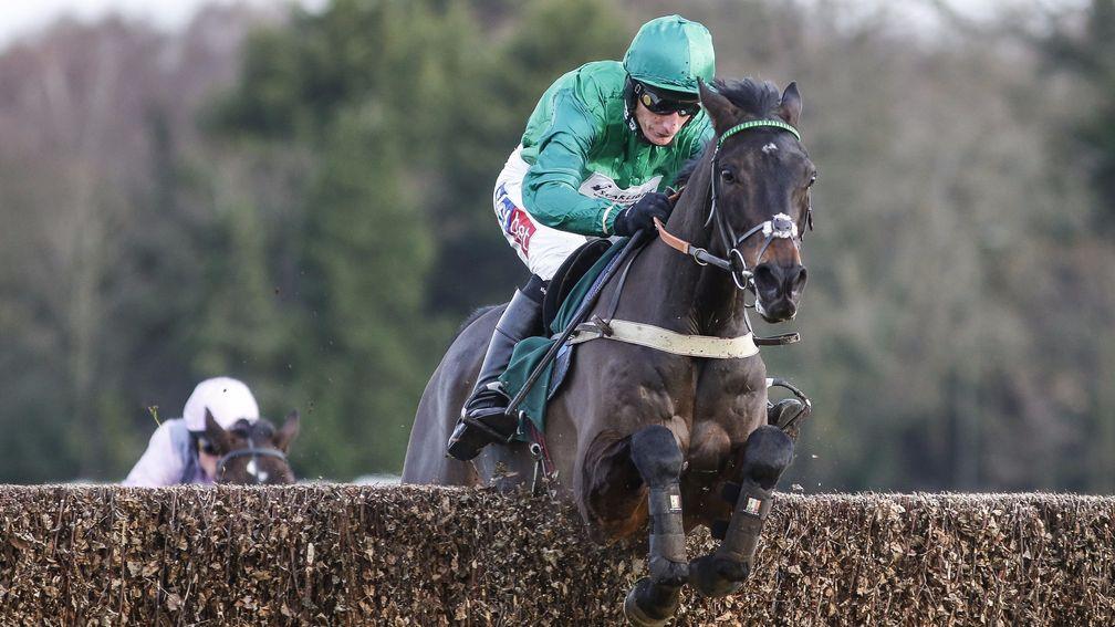 Sceau Royal and Daryl Jacob on their way to winning the Henry VIII Novices' Chase