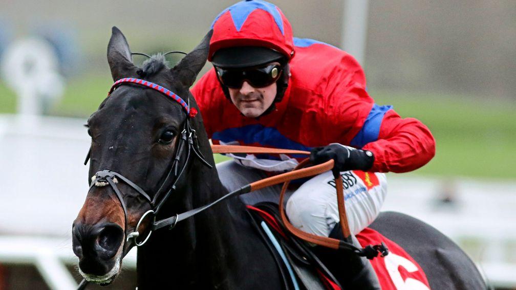 'Rocky feeling': the great champion Sprinter Sacre (Nico de Boinville) lands the Shloer Chase at Cheltenham on his return from heart problems