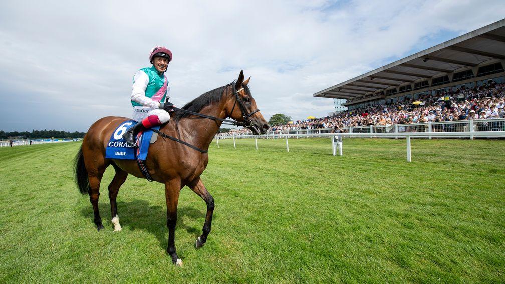 Enable: took her record to 11 wins from 12 starts with victory in the Coral-Eclipse