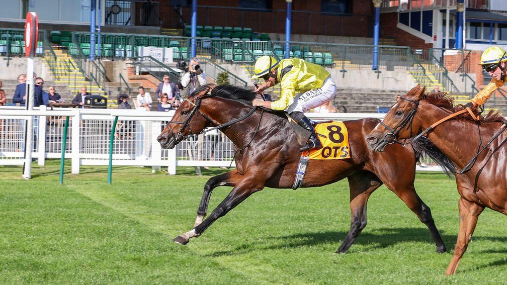 NAHAARR (Tom Marquand) wins the QTS AYR GOLD CUP at AYR 19/9/20Photograph by Grossick Racing Photography 0771 046 1723