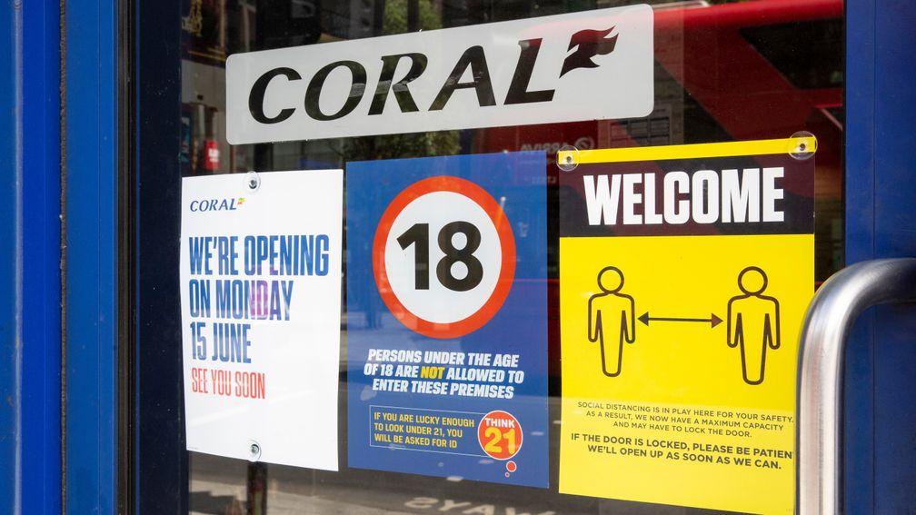 Bookmakers reopened in England on June 15 with strict Covid-19 protocols in place