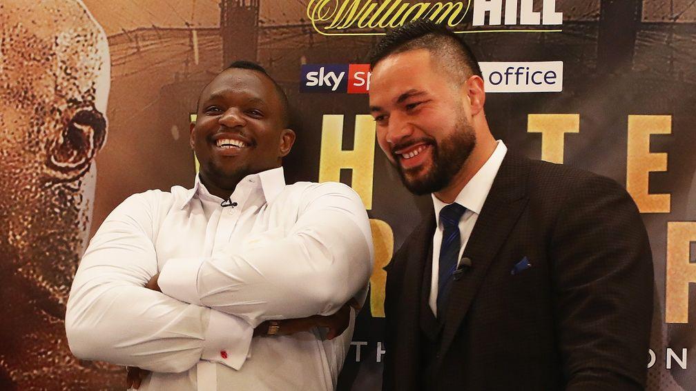 Dillian Whyte and Joseph Parker pose for photographs
