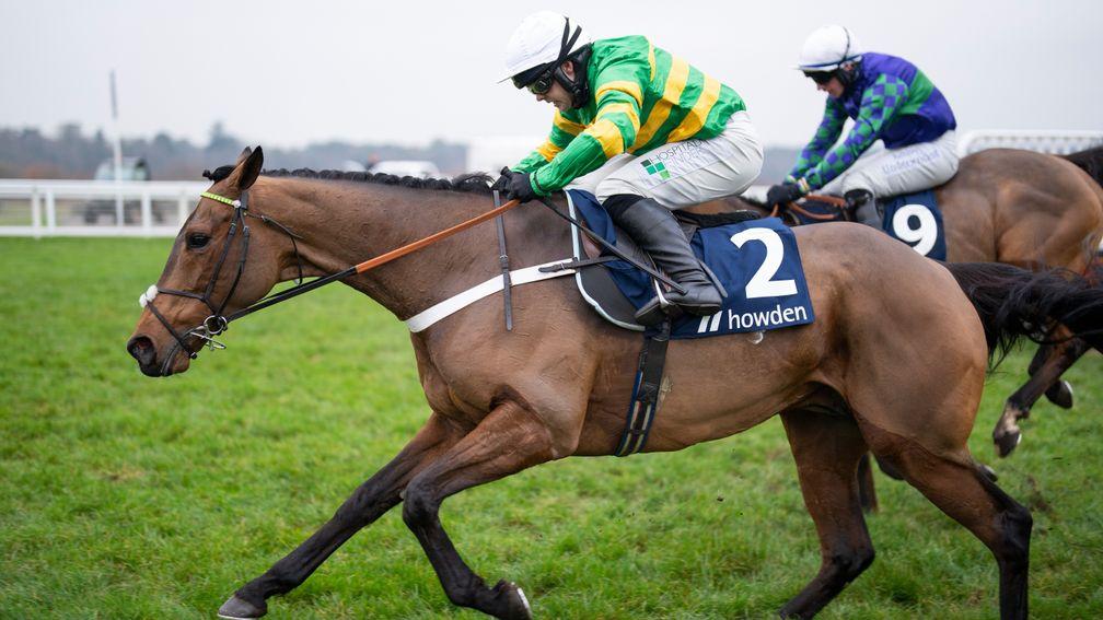 Champ: fended off fellow Stayers' Hurdle contender Thyme Hill to land the Long Walk Hurdle at Ascot