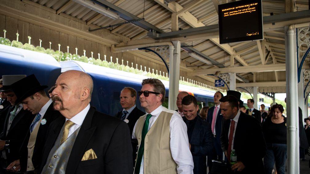 We made it: racegoers beat the strike as they arrive at Ascot racecourse