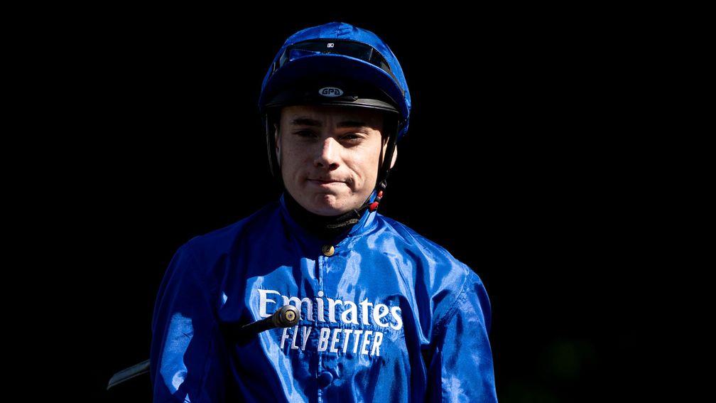 Callum Shepherd comes back in the Godolphin colours after winning on Land Of Legends at Newmarket on Thursday