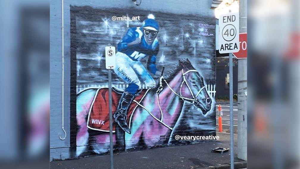 Winx: graffiti artists in Australia have created a mural of the superstar