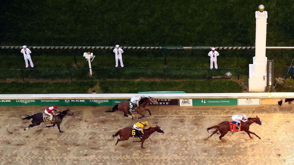 Justify and Mike Smith win the 144th Kentucky Derby at Churchill Downs