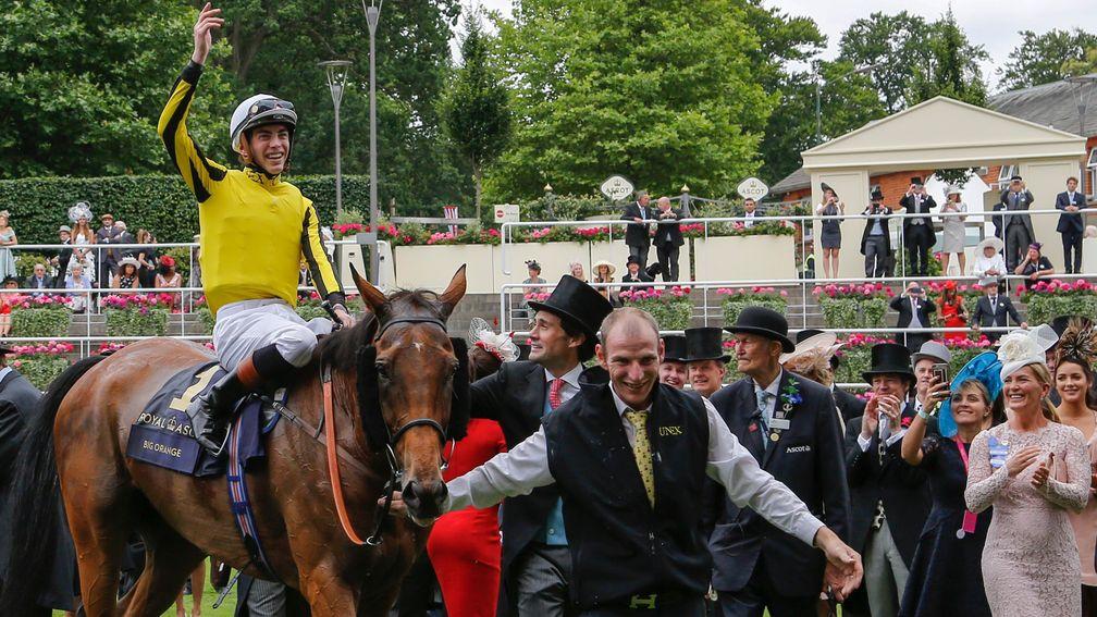 Twyron Lloyd-Jones brings Big Orange back to a rapturous reception after his Gold Cup win