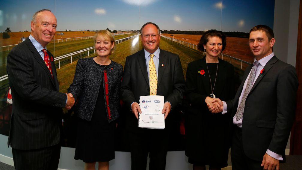 Maggie Carver (second right):  'These are challenging financial times for Britain’s racecourses'