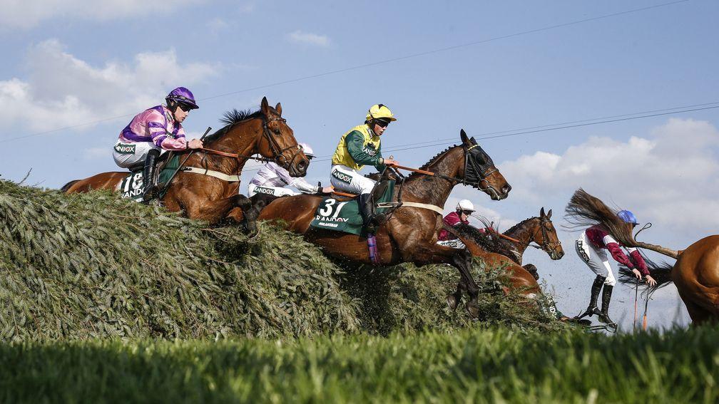 Bryony Frost and Milansbar (31) in action during the 2018 Grand National - the pair finished fifth