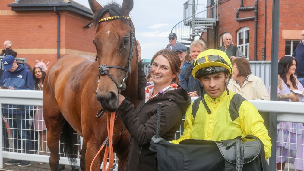Jabaara and Silvestre De Sousa after their victory at Musselburgh