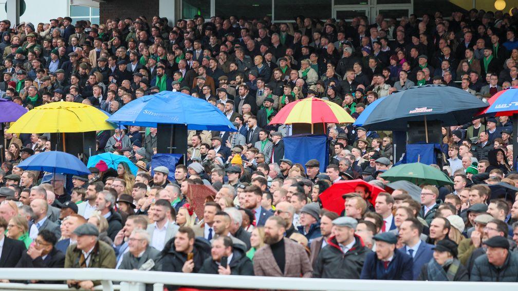 The crowd at Cheltenham on Thursday was down on the previous year
