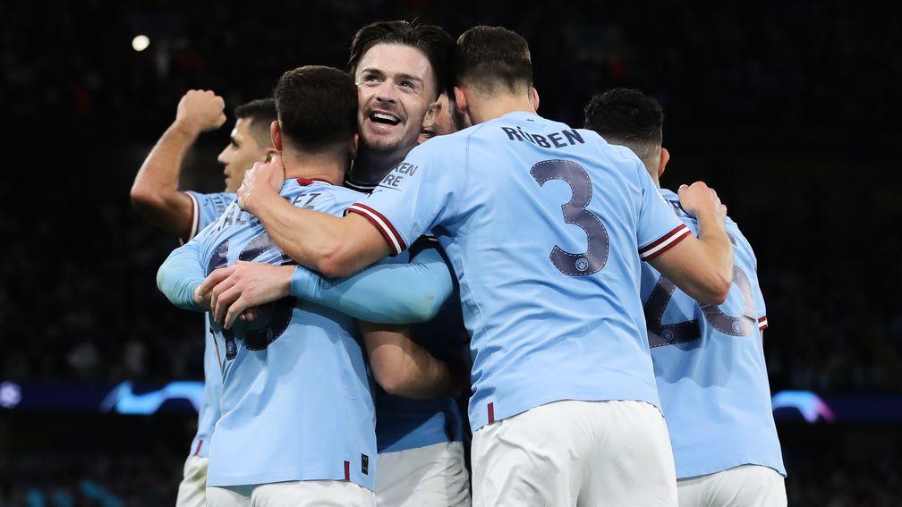 Manchester City celebrate last term's semi-final win over Real Madrid