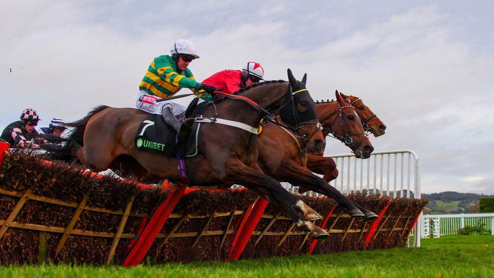 My Tent Or Yours en route to victory in the International Hurdle