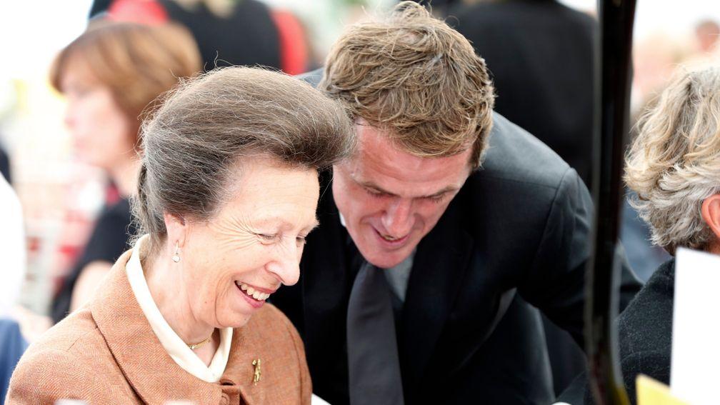 The princess shares a joke with Sir Anthony McCoy at the Doncaster Legends lunch in 2015