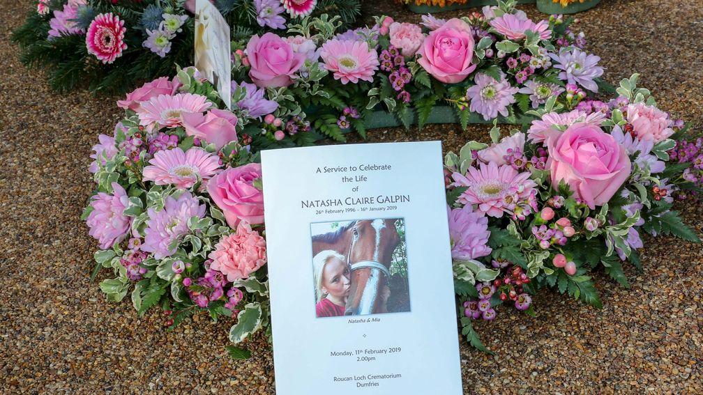 Floral tributes to Natasha Galpin