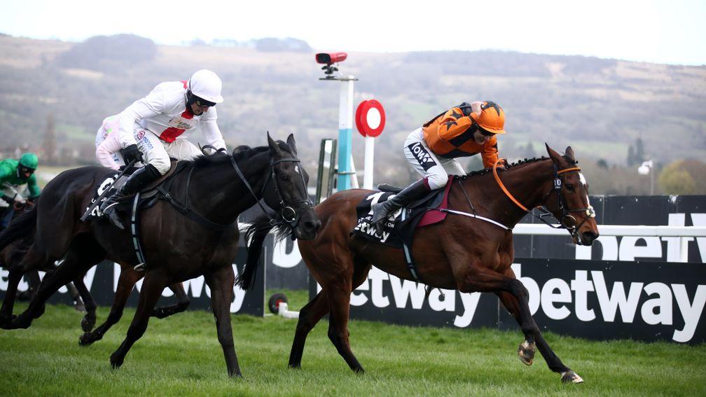 Put The Kettle On (leading): the Champion Chase heroine provided Stowaway with another Grade 1 winner on Wednesday