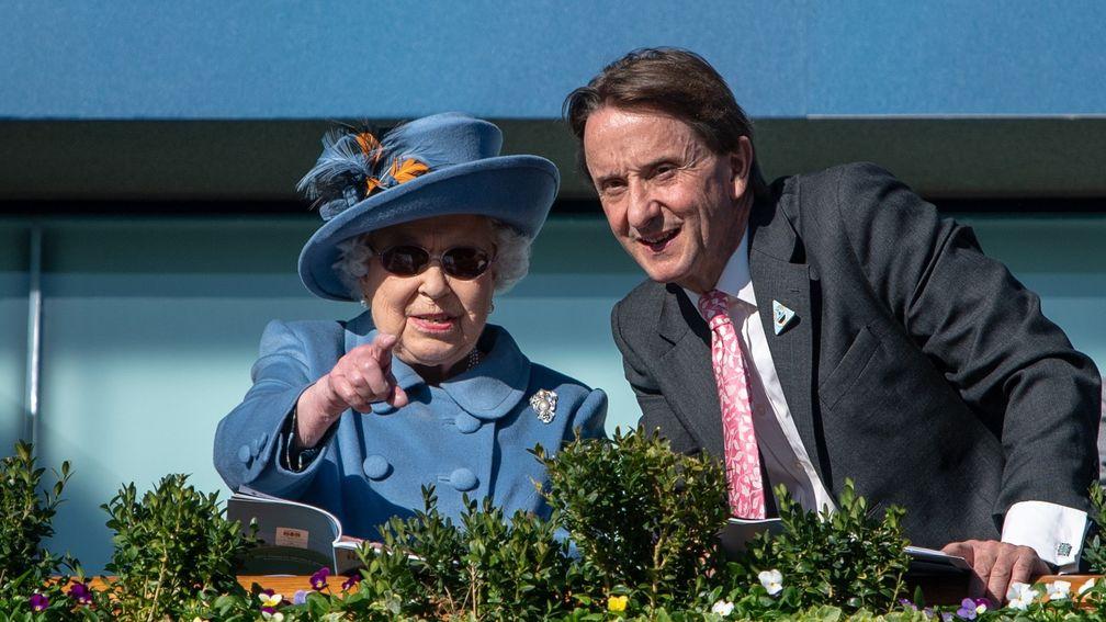The Queen makes a point to her Ascot representative Johnny Weatherby