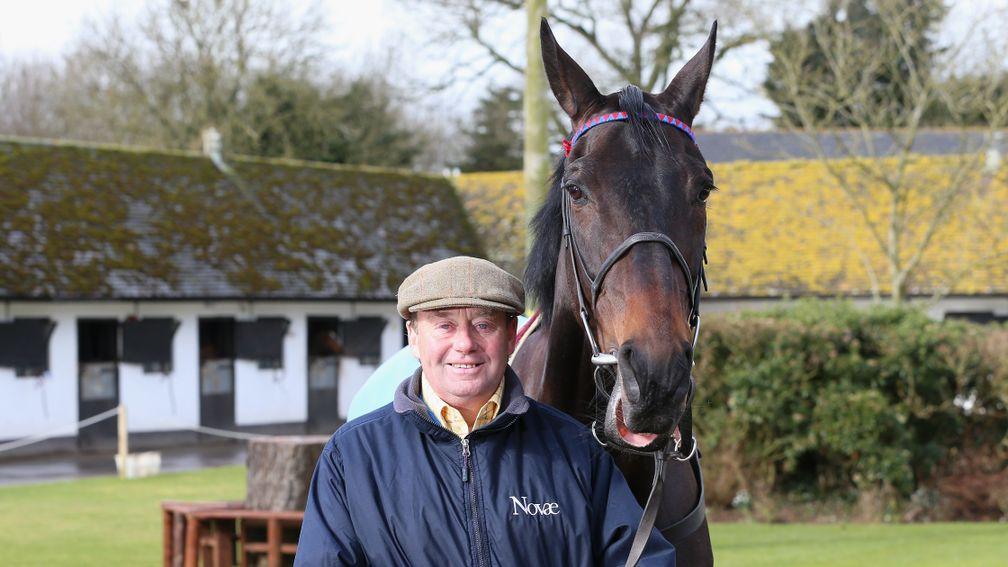 Nicky Henderson with Sprinter Sacre at Seven Barrows