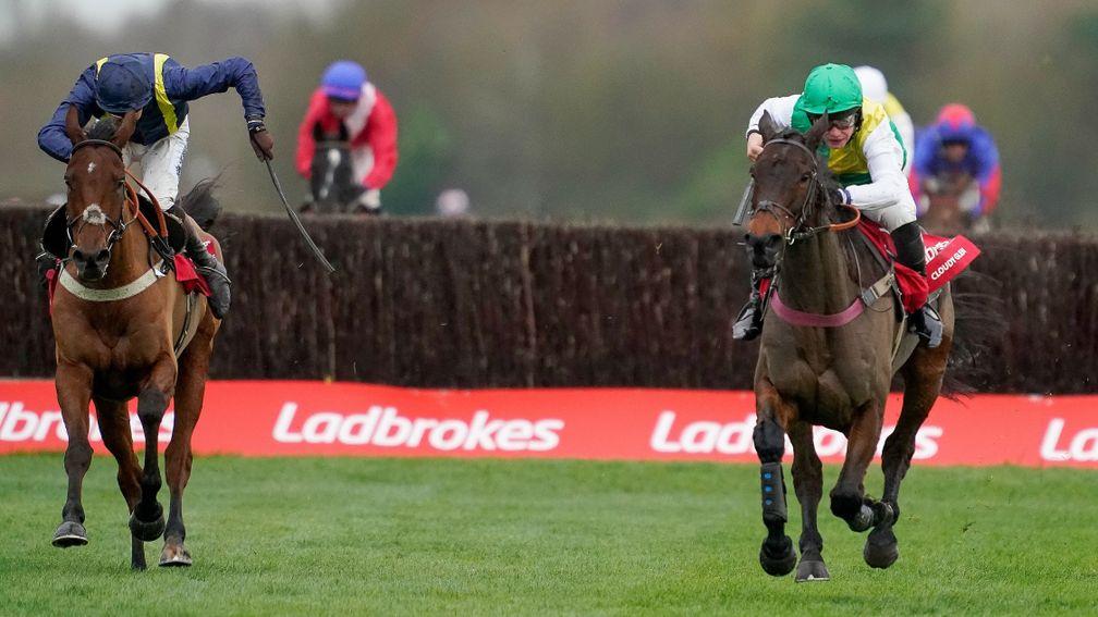Fiddlerontheroof (left) will miss the Grand National following injury