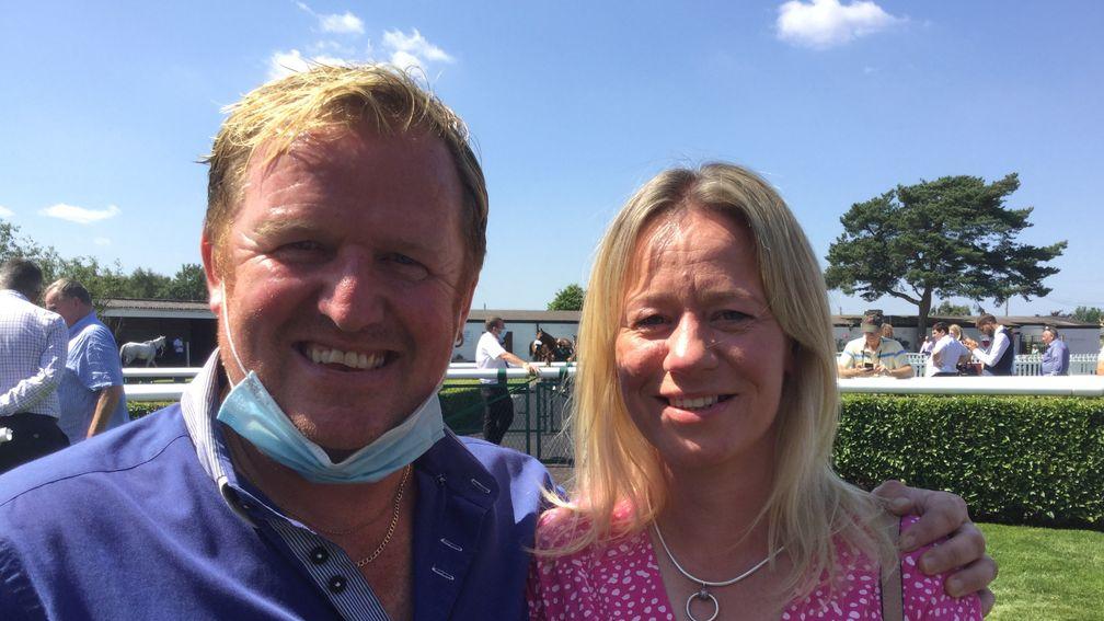 Steve Jessop and partner Donna Cooper, excited part-owners of Stonific