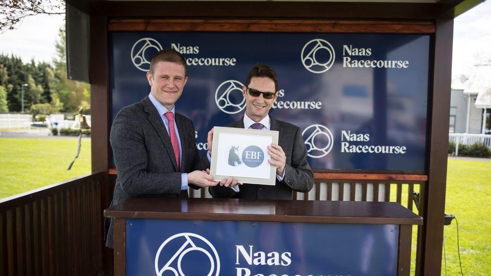 Irish National Stud chief executive Cathal Beale (left) with Coolmore's Paul Smith