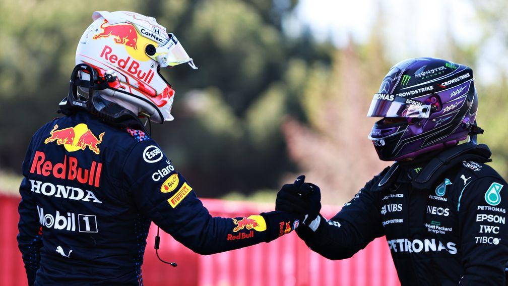 Max Verstappen (left) and Lewis Hamilton are locked in a battle for the ages